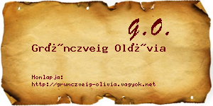 Grünczveig Olívia névjegykártya